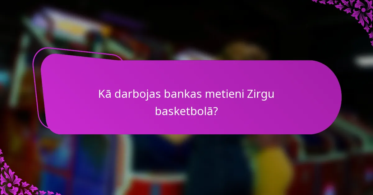Kā darbojas bankas metieni Zirgu basketbolā?