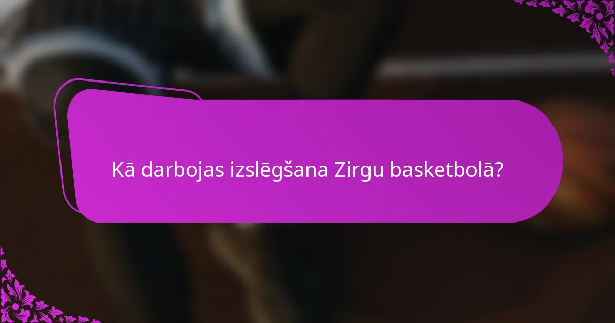 Kā darbojas izslēgšana Zirgu basketbolā?