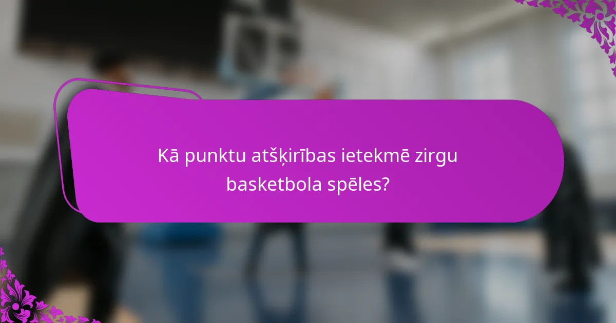 Kā punktu atšķirības ietekmē zirgu basketbola spēles?