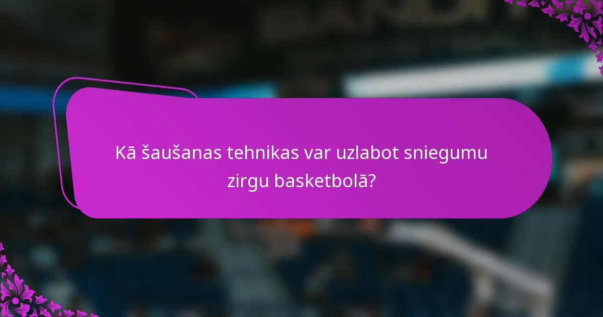 Kā šaušanas tehnikas var uzlabot sniegumu zirgu basketbolā?