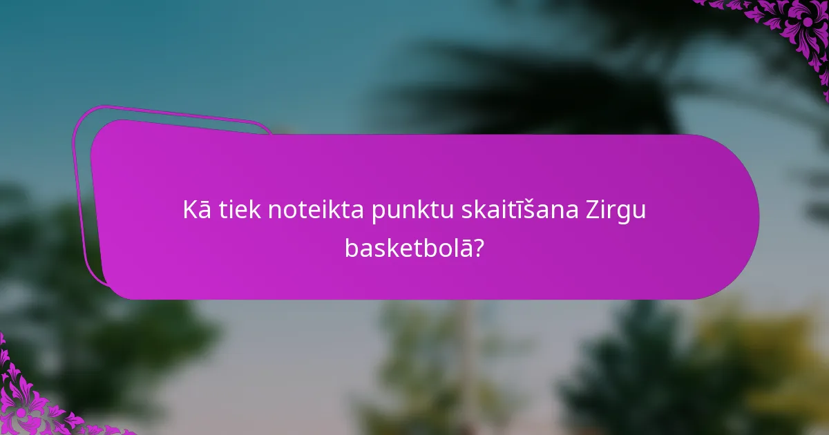 Kā tiek noteikta punktu skaitīšana Zirgu basketbolā?