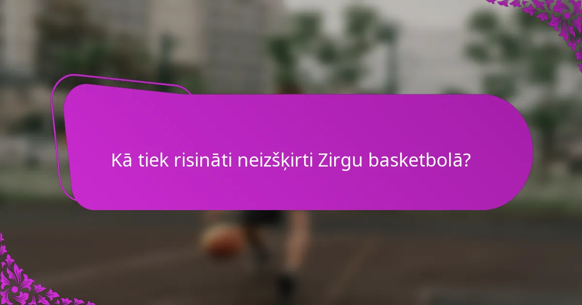 Kā tiek risināti neizšķirti Zirgu basketbolā?