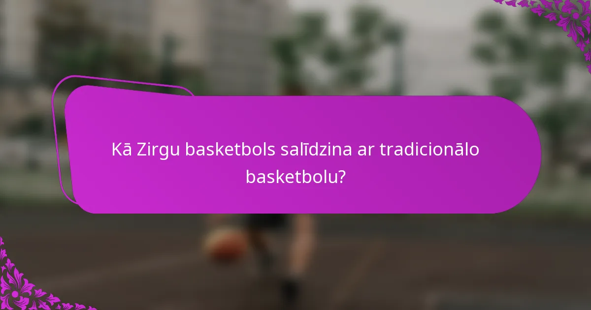 Kā Zirgu basketbols salīdzina ar tradicionālo basketbolu?