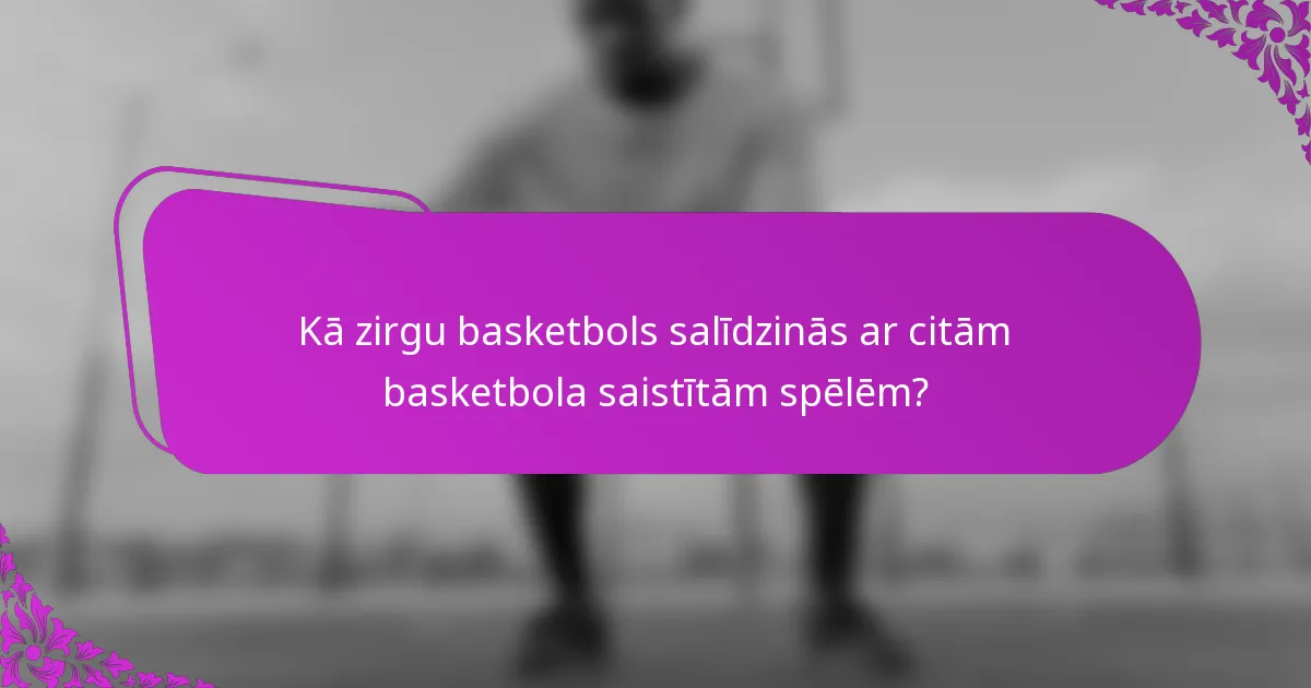 Kā zirgu basketbols salīdzinās ar citām basketbola saistītām spēlēm?