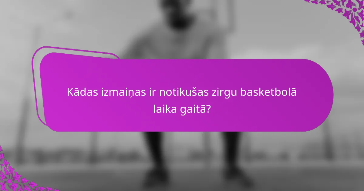Kādas izmaiņas ir notikušas zirgu basketbolā laika gaitā?