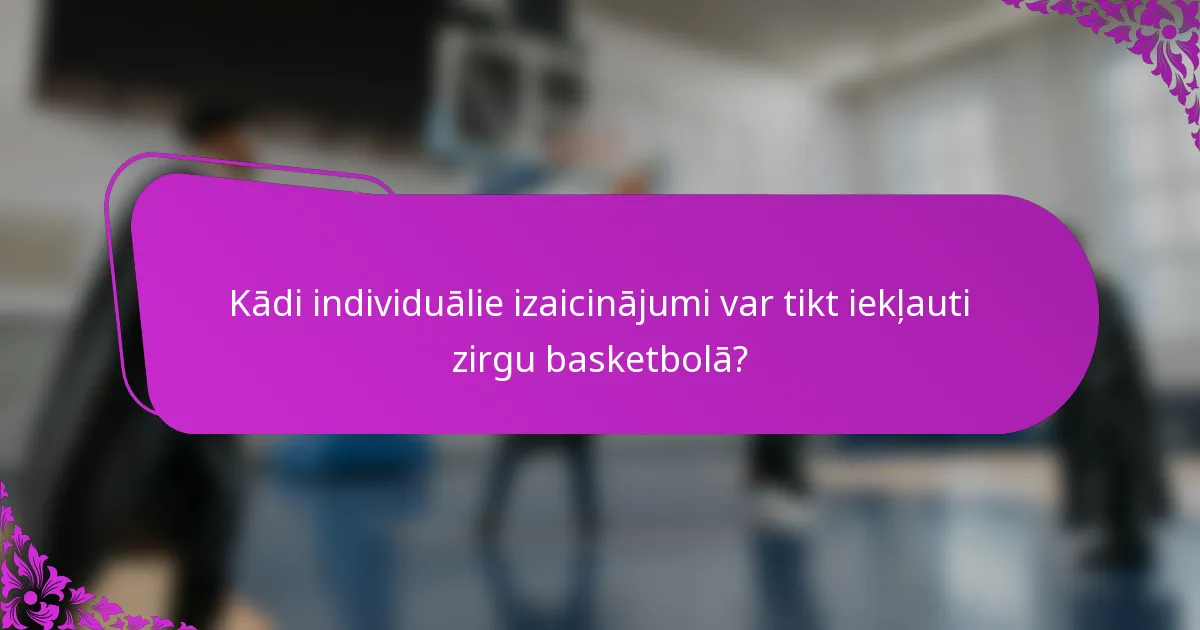 Kādi individuālie izaicinājumi var tikt iekļauti zirgu basketbolā?
